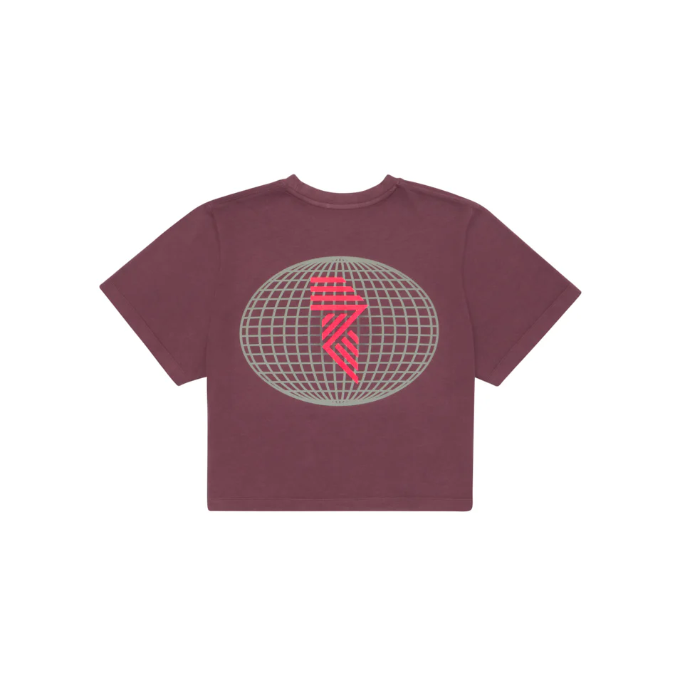 GLOBE CROP TEE PLUM